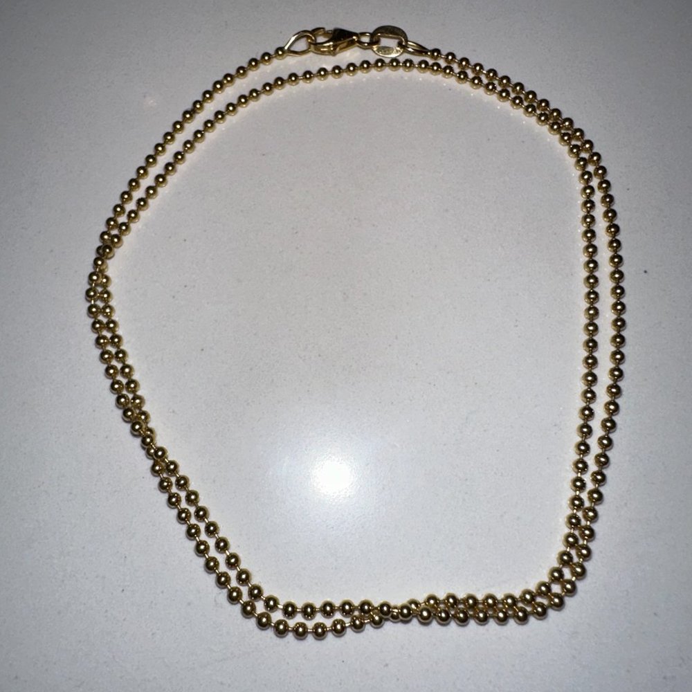 14k ball chain 16” necklace - Picture 2 of 6